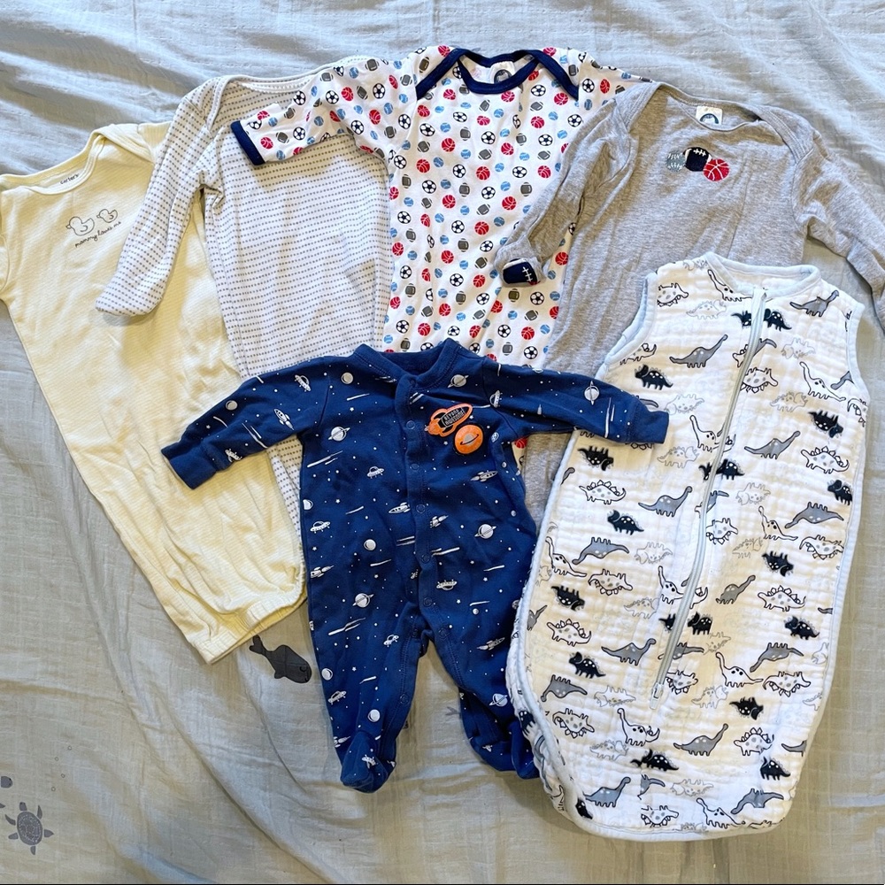 Baby Boy Sleep Bundle- size 0-3 months